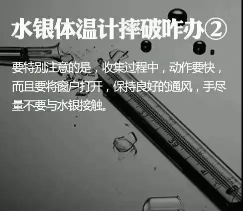 以水银温度计为例  如果不小心将其摔碎  我们该怎么正确处置呢？